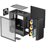 DEEPCOOL CG560 Airflow Focused Mesh Tempered Glass w/ 4 Fans Pre-Installed - Black