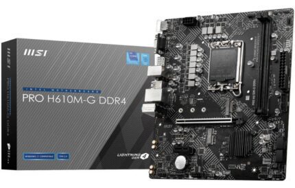 MSI PRO H610M-G DDR4 Motherboard 12th Gen Intel Core LGA 1700 Socket PCIe 4.0 2.5G LAN M.2 Slots