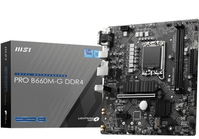 MSI PRO B660M-G DDR4 12th Gen Intel Core PCIe 4 2.5G LAN 2x M.2 Slots USB 3.2 Mainboard