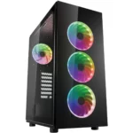 FSP CMT340 Tempered Glass & 4 Addressable RGB Fans Gaming Case