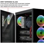 FSP CMT340 Tempered Glass & 4 Addressable RGB Fans Gaming Case