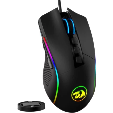 Redragon M721-Pro Lonewolf2 Wired RGB 10 Programmable Buttons 32,000 DPI Comfortable Grip - Black