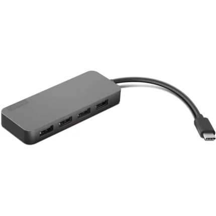Lenovo USB-C to 4 Port USB-A Hub - Gray