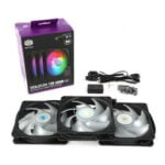 LIAN LI Bora Digital Series RGB 120mm ARGB LED PWM Fan, 3 Fans Pack - (Silver,Black,Space Grey) Frame