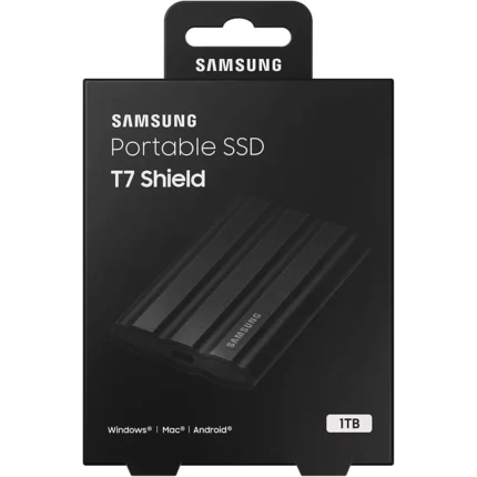 SAMSUNG T7 Shield Portable SSD USB 3.2 1TB IP65 Rating For water & Dust Resistance For PC / Mac / Android / Gaming Consoles