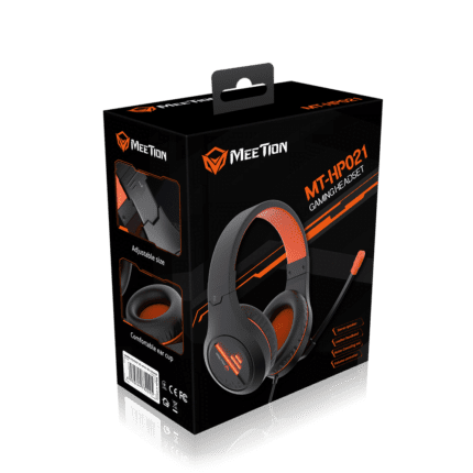 MeeTion MT-HP021 Stereo Gaming Headphones Black Red Color