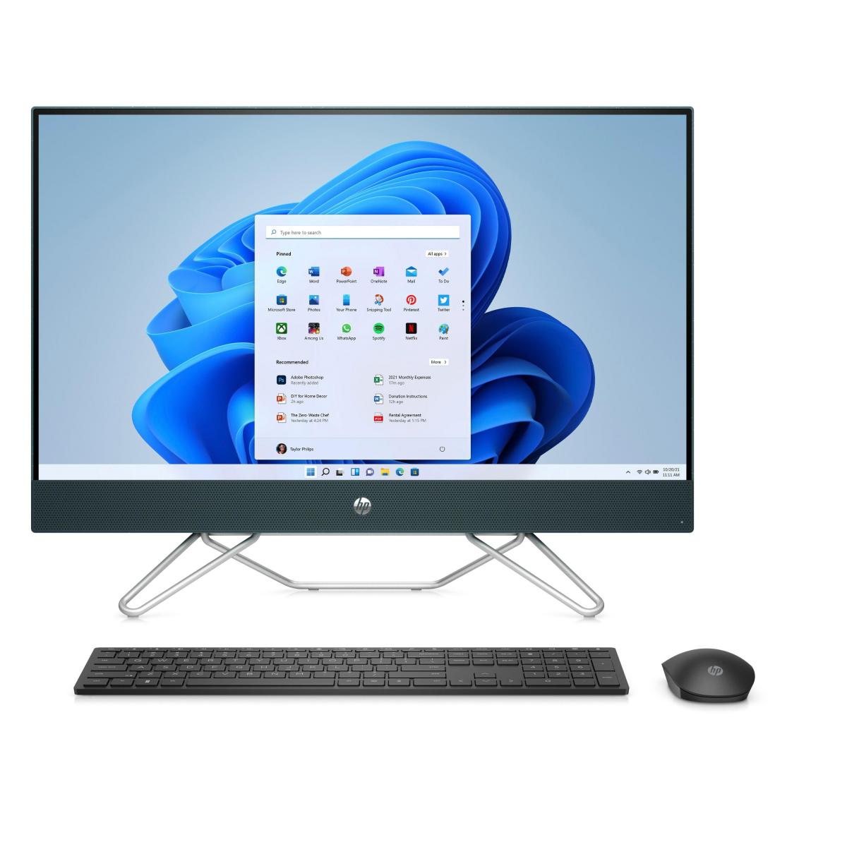 HP All-in-One 24-cb1014nh Bundle All-in-One PC, Intel®Core™ i7 , 23.8" Screen FHD,  8GB RAM, 512GB SSD, Non Touch / FreeDOS - Black
