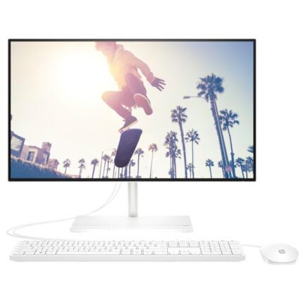 HP All-in-One 24-cb1026ne Bundle All-in-One PC, Intel®Core™ i7 , 23.8" Screen FHD,  8GB RAM, 512GB SSD, Non Touch / FreeDOS - Starry White