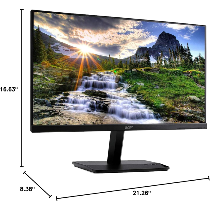 Acer Monitor EK241Y, Screen Size 23.8-inch, Panel type IPS, Refresh Rate 100Hz, Response time 1ms, Acer VisionCare – Black